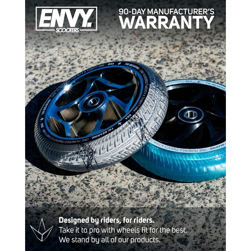 Envy Scooters 120mm x 30mm TRi Bearing Wheel Pair -