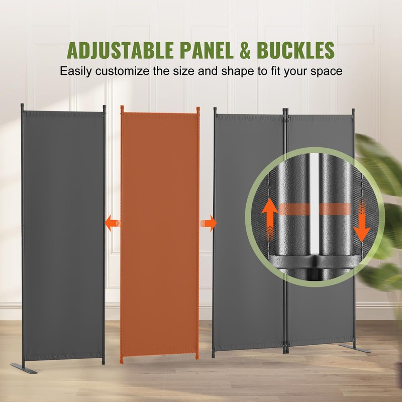 VEVOR Room Divider, 4 Panel Room Dividers and Folding Privacy