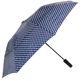 Coopers of Stortford Strongest Windproof Umbrella, Folding, 41CM/ 16IN Long (Blue Spot)