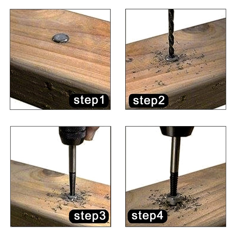 Hakkin 8 Pcs Damaged and Stripped Screw Extractor Set, 1/8”-