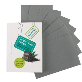 300 Counts Organic Oil Absorbing Sheets with Natural Bamboo Charcoal - Oil Blotting Papers for Face - Premium Large Makeup Blotting Tissues for Facial Skin Care! (3 Pack)