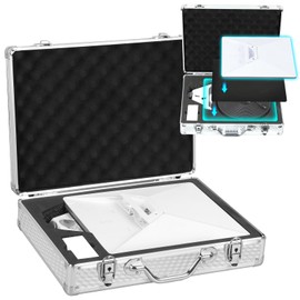 Zeroffi Starlink Mini Travel Case, Aluminum Alloy Siliver Starlink Mini Hard Case, Portable Starlink Mini Ourdoor Carrying case, Protective Case for Starlink Mini and Accessories