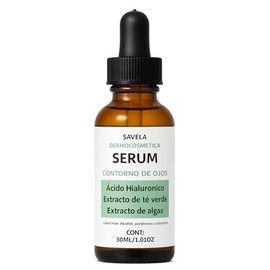 Serum Contorno de Ojos, Ácido Hialuronico, Extracto de Algas y Té Verde; Fucus, Wakame y Chitosan 30ml