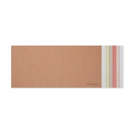Kenhensha Kaku souvenir mutsugami Autumn, Single Pencil Notebook, Ichiyo Paulownia, Fine Paper, 6 Types, Made in Japan, Plain, Handwriting, 3.0 x 7.8 inches (7.6 x 19.8 cm), Double-Used, Underlayment