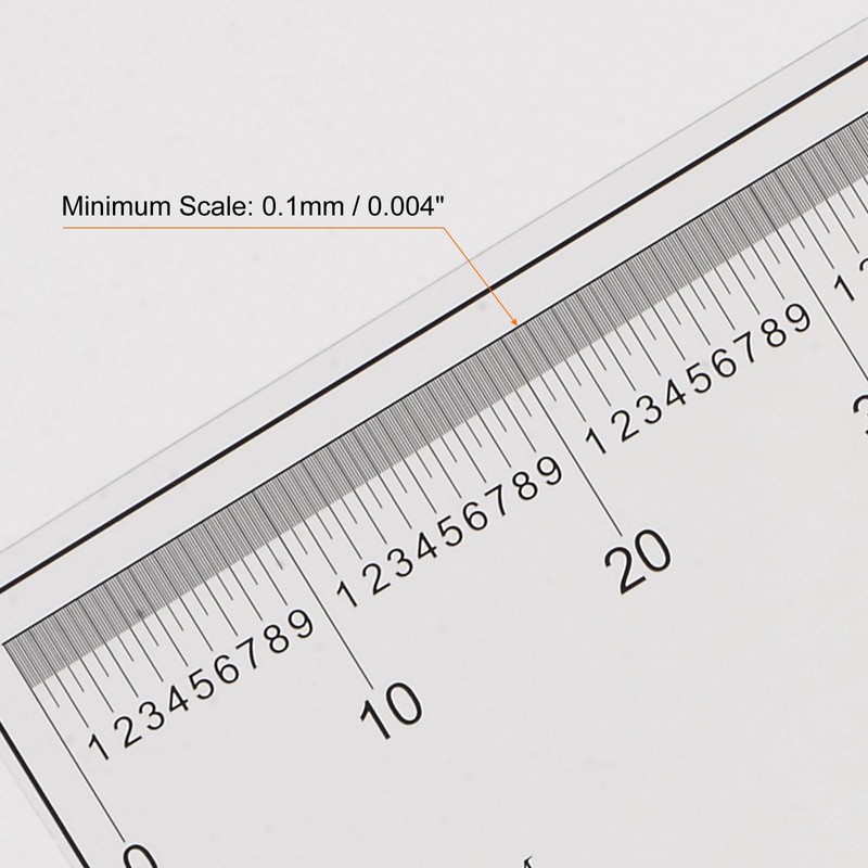 sourcing map Film Flexible Ruler 20 cm 0.1 mm Scale