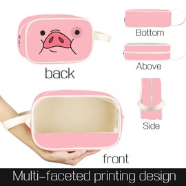TOBGBE Gravity Falls Anime Gifts Waddles The Pig Clear Makeup Bag Animation TV Show Gift Cartoon Portable Make Up Organizer (W The Pig Clear MB)