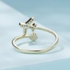 925 Sterling Silver Gold-Plated Ring for Women, Airplane Statement Ring,