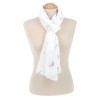 moonbow Silver Butterfly Pattern Women's Scarf 30% Cotton 70% Viscose