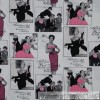 Quilting Treasures BonEful FABRIC FQ Cotton Quilt White Black B&W