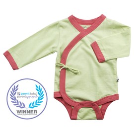 Baby Soy Long Sleeve Kimono Bodysuit Onesie (3-6 months, tea)