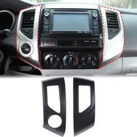 Aunginsy Center Console Air Conditioning Air Outlet Trim Cover Compatible with Toyota Tacoma 2011-2015 Car Central Console Side Air Conditioning Vent Decorative Frame Protection Cover ABS Accessories