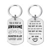Yobent Daughter In Law Christmas Keychain Gifts from Father In