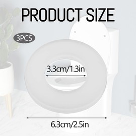 3PCS Flush Valve Seal for 816.418.00.1 Clear Toilet Cistern Washer Valve Seal Ring for Ideal Standard Washers Toilet Drain Tank Valve Sealing Gasket Replacements Rubber Seals for Geberit