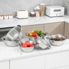 304 Stainless Steel Microporous Colander with Handle, Rice Washers Microporous