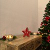 DARO DEKO Wooden Star Hanger with Cord Red Brown 14