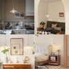 Shenmoyl Pendant Light with White Pleated Ceramic Lmapshade, Brass Vintage