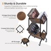 SwaaVee Vinyl Record Storage Holder with Wheels, 2-Tier Record Holder