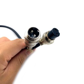 BOUUNCIY 3.28 ft GX16 2 Pin Male to Female Head Aviation Cordset, GX16 2Pins Female to Male Connector Electrical Cable Panel Mount Circular Metal Aviation Adapter Cordset for Ships 18AWG (1meter)