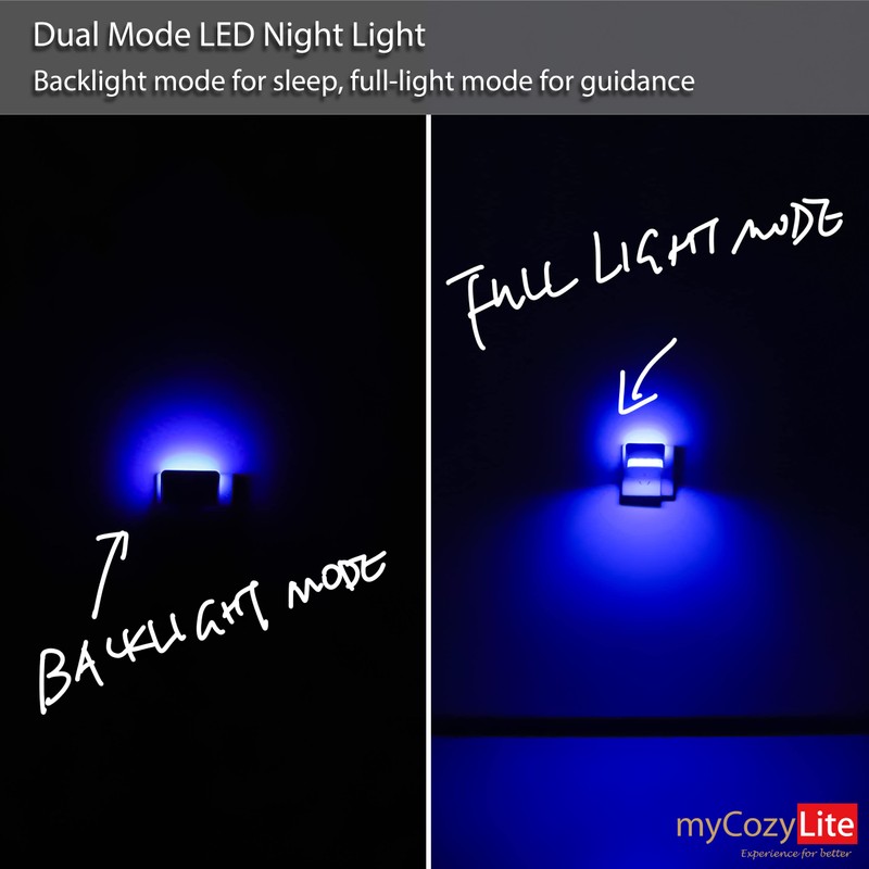 Dimmable Blue Night Lights, Dual Light, Adjustable LED Night Light
