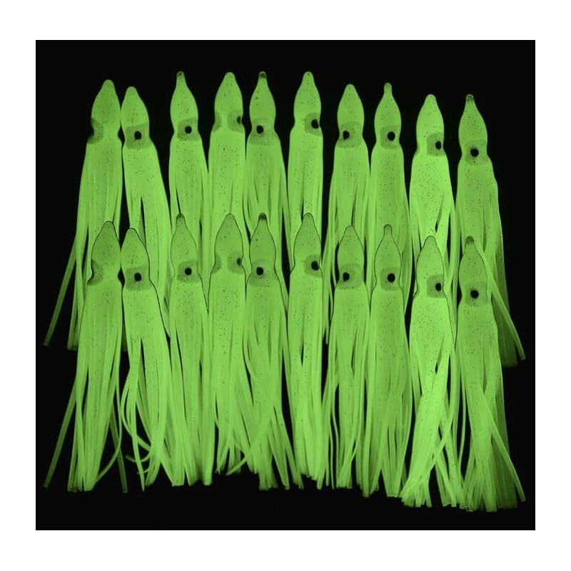 FISHIN ADDICT Muppet squid skirts x5 sea fishing glow soft
