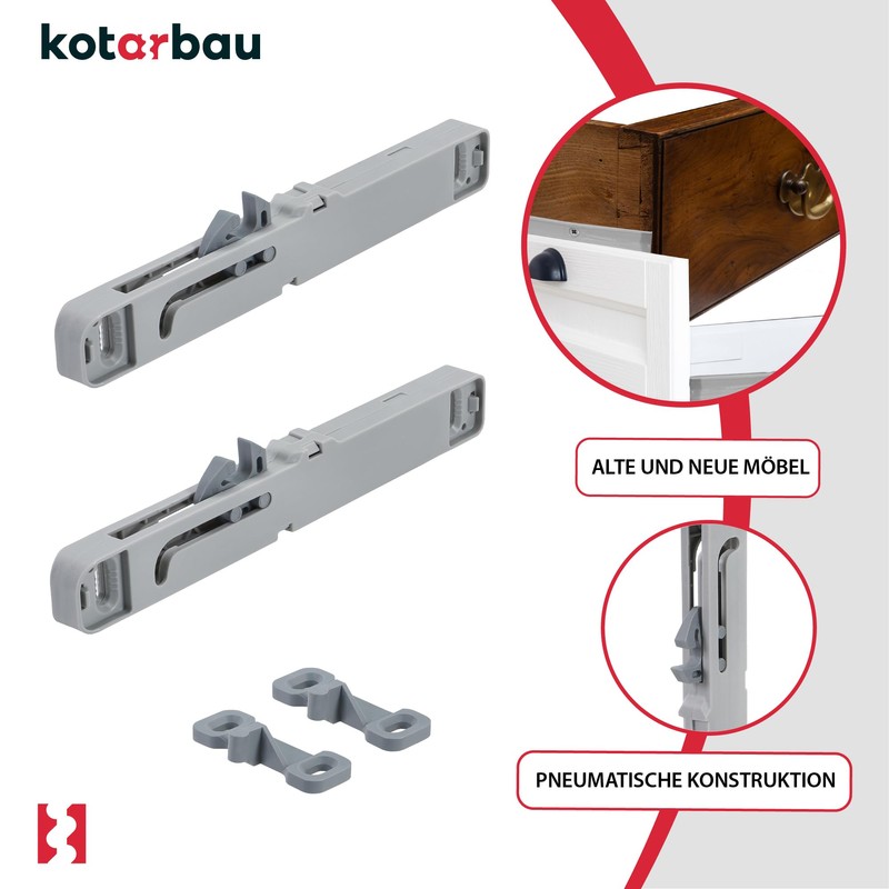 KOTARBAU® Box Slim Drawers Loss for Drawer Runners & Roller