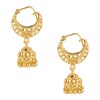 BodhaTraditional Indian Gold Medium Size Chandbali Jhumki Earring with Pearls