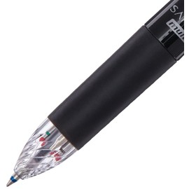Zebra Multi Function Sarasa 4＋S Black/Red/Blue/Green Ink 0.5mm Ballpoint Pen, 0.5mm Mechanical Pencil, Black Body, J4SA11-BK