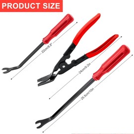 3PCS Trim Removal Tools Auto Clip Pliers Set,Car Trim Tool Compition with Car Trim Removal Tool Storage Bag,Auto Clip Pliers and Fastener Remover for Car Door Panel Dashboard