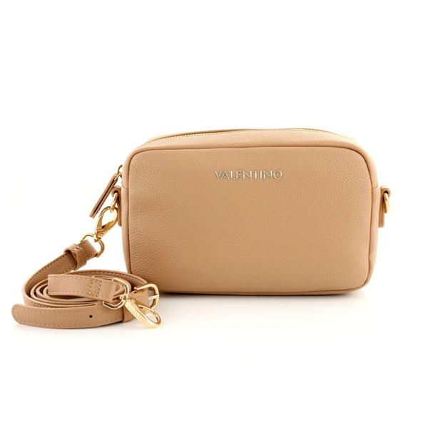 Valentino BRIXTON Women's Camera Bag / Shoulder Bag Beige Faux Leather, beige