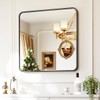 OBESTIK 18x18 Black Square Mirror, Bathroom Mirrors for Over Sink,