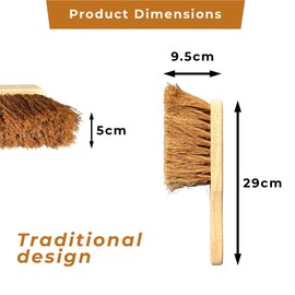 EDS Soft hand Brush for Cleaning Soft bristle Brush Wooden Scrubbing Hand Brush Heavy Duty Indoor Outdoor Handheld Wooden Handle brush for Cleaning Stairs Bricklaying Rug Soft Coco Brush (PACK OF 1)