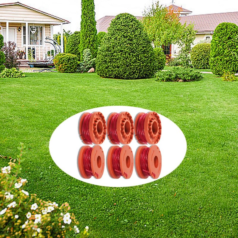 Qingriver 6 Pcs Strimmer Wire,Compatible with Worx,Ø1.65mm 3 meters,Replacement for