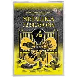 METALLICA Guitar Pick Set # 3-72 Seasons Pack of 5 Plek Plectrum, black