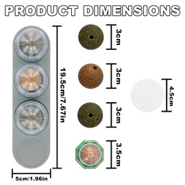 Catnip Toy, Pack of 8 Catnip Ball, Edible Rotating Catnip Balls, Catnip Toy, Wall Roller for Cat, Tooth Chew Toy, Grey