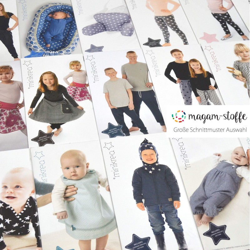 MAGAM-Stoffe Babygrow Sewing Pattern Newborn and Babies Includes Enno Patch