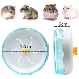 Norhogo Hamster Training Wheel, 12 cm Acrylic Plastic, Super Silent Balance Bike for Syrian Dwarf Hamsters, Gerbils, Mice or Other Small Pets, Blue