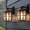 KDG Black Outdoor Waterproof Modern Patio Wall Light Fixtures Set
