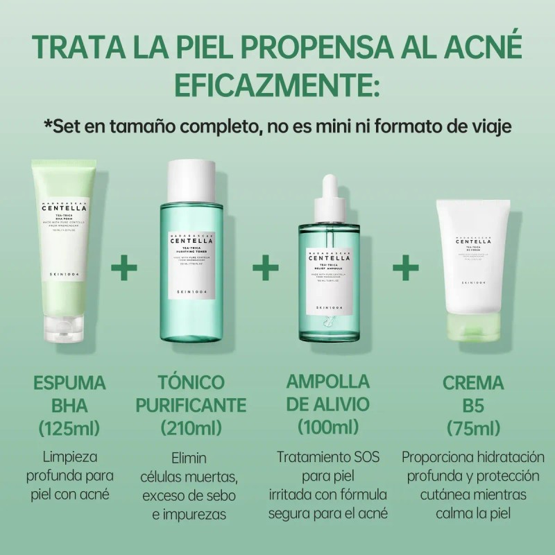 Skin1004 Kit Centella Madagascar Antiacné Tea-trica 4 Pzs