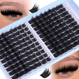 Volume Lash Clusters Fairy Cluster Eyelash Extensions Wider-Band Eyelash Clusters 2 Styles CC-Curly Individual Lash Spikes Wispy Mink Cluster Lashes Value Pack (160Pcs, 10-18mm)