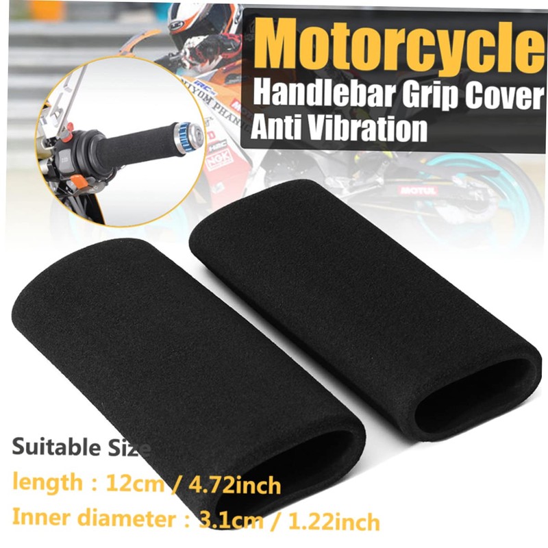 Ciieeo 4Pcs Skid Motorcycle Handlebar Grips Comfortable Sponge Covers for