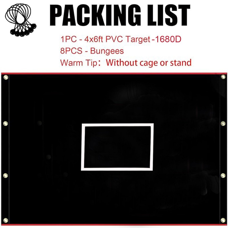 Supvision Batting Cage Backstop with Strike Zone Heavy Duty PVC