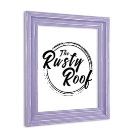 The Rusty Roof Distressed Cimarron French Lilac Picture Frame-Solid Wood, 5x7