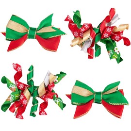 Blueberry Pet Pack of 4 Holiday Festival Fever Handmade Dog Hair Clips, Pet Grooming Long Hair Accessories, for Dogs & Cats