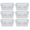 Transparent plastic baskets, 25 cm, Set of 6.