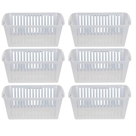 Transparent plastic baskets, 25 cm, Set of 6.