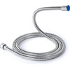 Shoes Lane Anti Kink with 2 Washers Stainless Steel Shower Hose Chrome Pipe Universal Size (2.5 Meter)