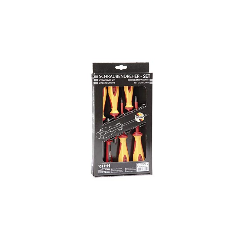H + H Werkzeug VDE Screwdriver Set 6-Piece Including Voltage