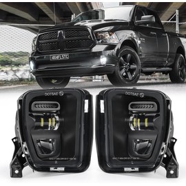 LED Fog Lights Compatible with 2013-2018 Dodge Ram 1500, 2019-2024 Classic