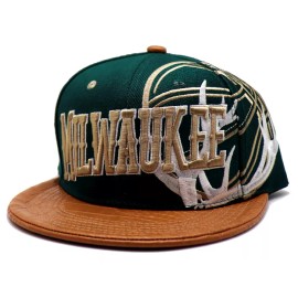 Premium Milwaukee New Leader Snake Deer Antlers Bucks Green Era Buckle Strapback Hat Cap