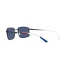 A|X ARMANI EXCHANGE Men's AX2044S Rectangular Sunglasses, Matte Blue/Dark Blue,
